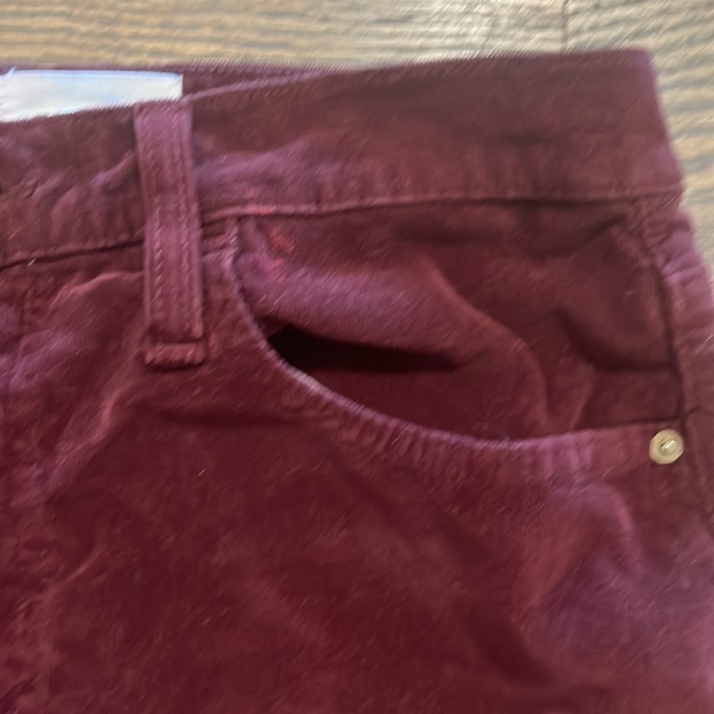 Frame Denim Burgundy Corduroy Mini Skirt - Picture 4 of 6